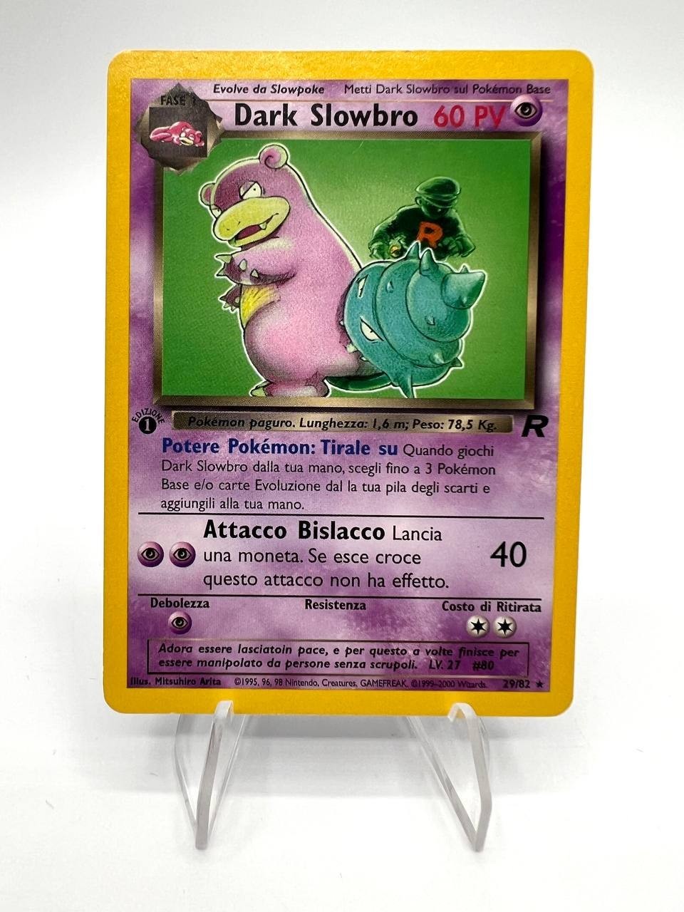 Carta Pokémon Dark Slowbro 1a edizone no Holo set Team Rocket 29/82 Ita Played