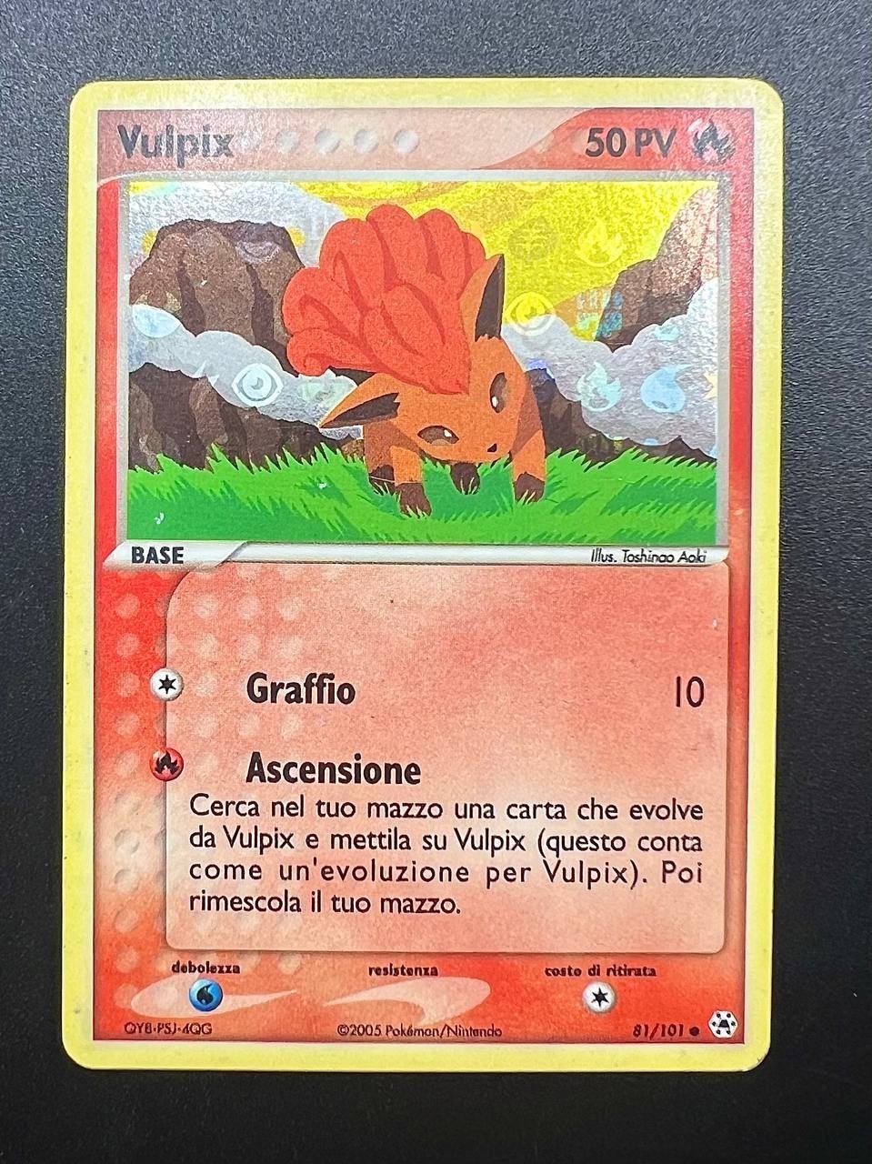 Pokemon Vulpix 81/101 EX HL Leggende nascoste Italiano Vintage no holo Good
