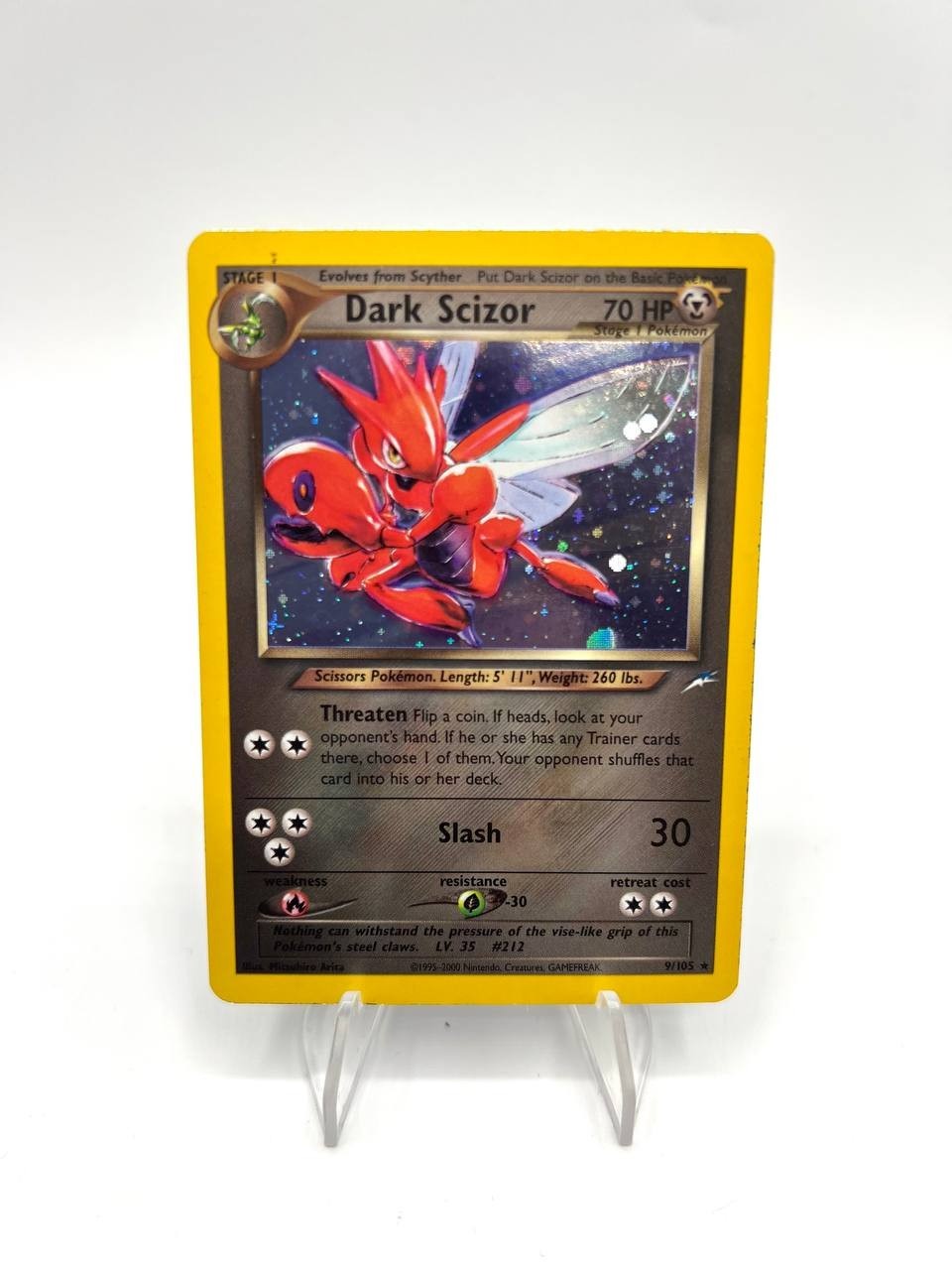Carta pokemon Dark Scizor 9/105 set Neo Destiny Holo Inglese Excellent Vintage