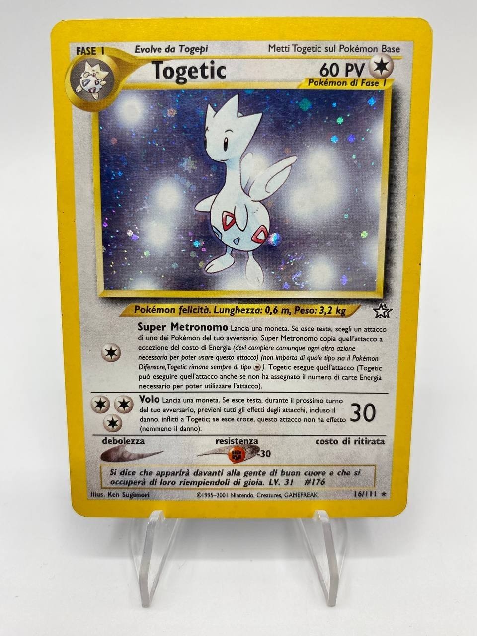 Carta Pokémon Neo Genesis Togetic 16/111 Unlimited Holo Vintage Good Italiano