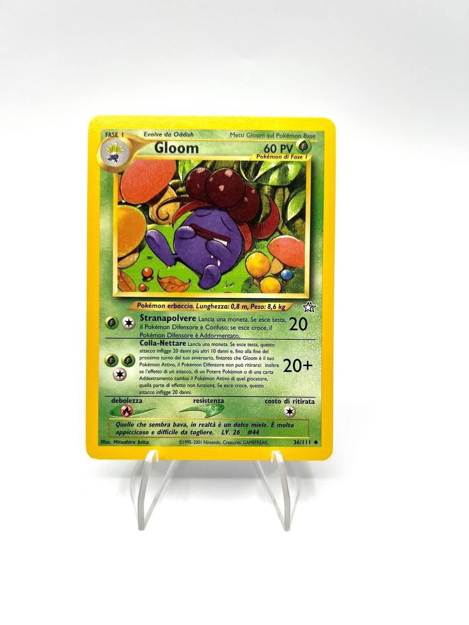 Carta pokemon Gloom 36/111 set Neo Genesis Excellent Italiano Vintage No holo