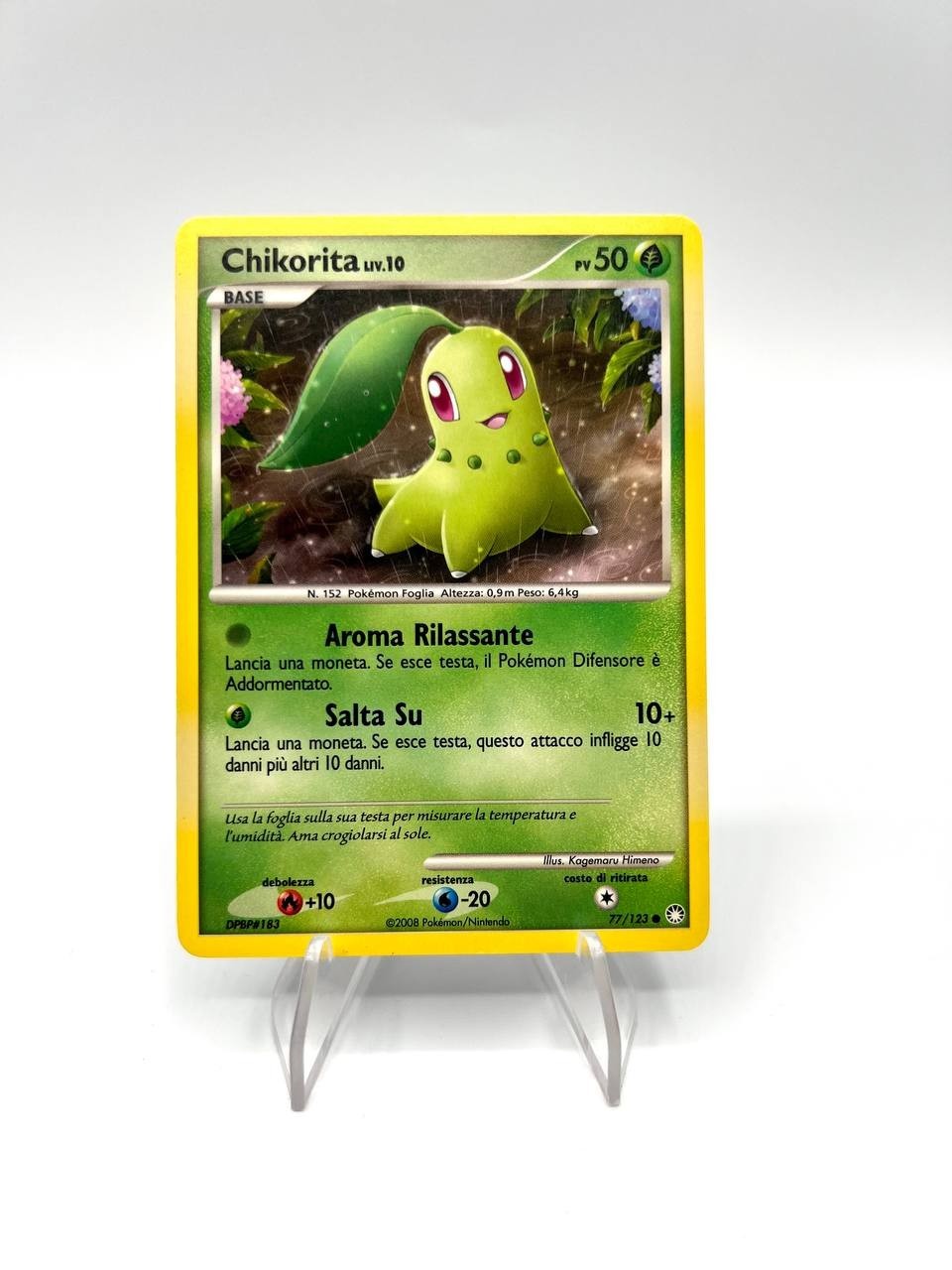 Pokémon-Karte Endivie Lv. 10 77/123 Geheimnisvolle Schätze Italienisch Excellent