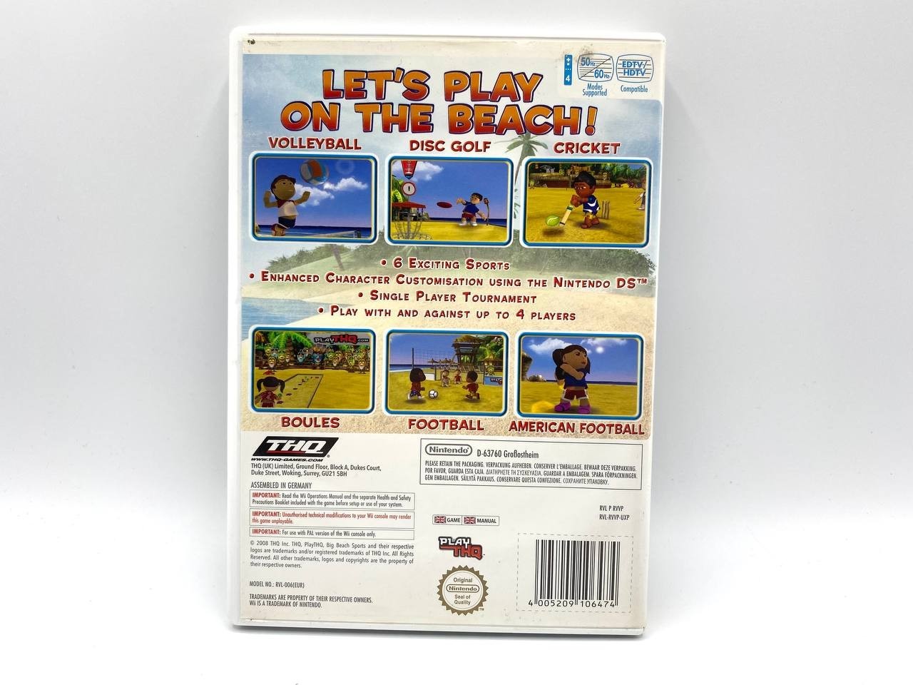 Videogioco Big Beach Sports Nintendo Wii THQ Completo Funzionante Italiano