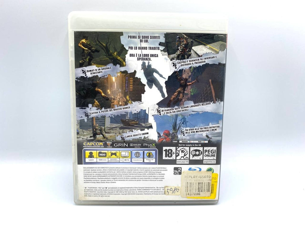 Bionic Commando PS3 Sony PlayStation Capcom 2009 Completo Funzionante Italiano