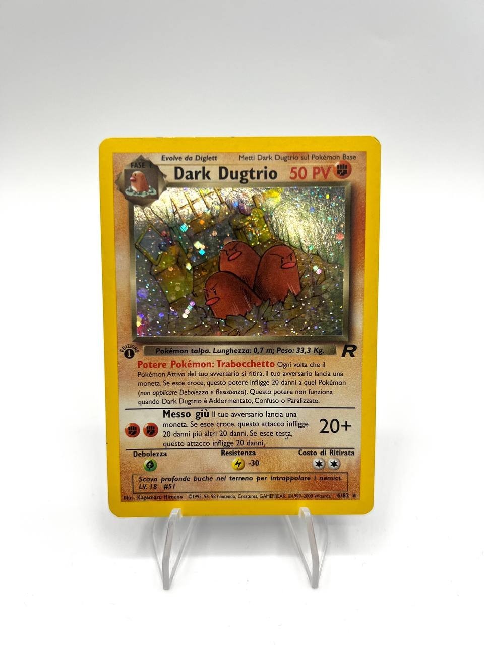 Carta pokemon Dark Dugtrio 23/82 set Team Rocket Good holo Italiano 1a edizione