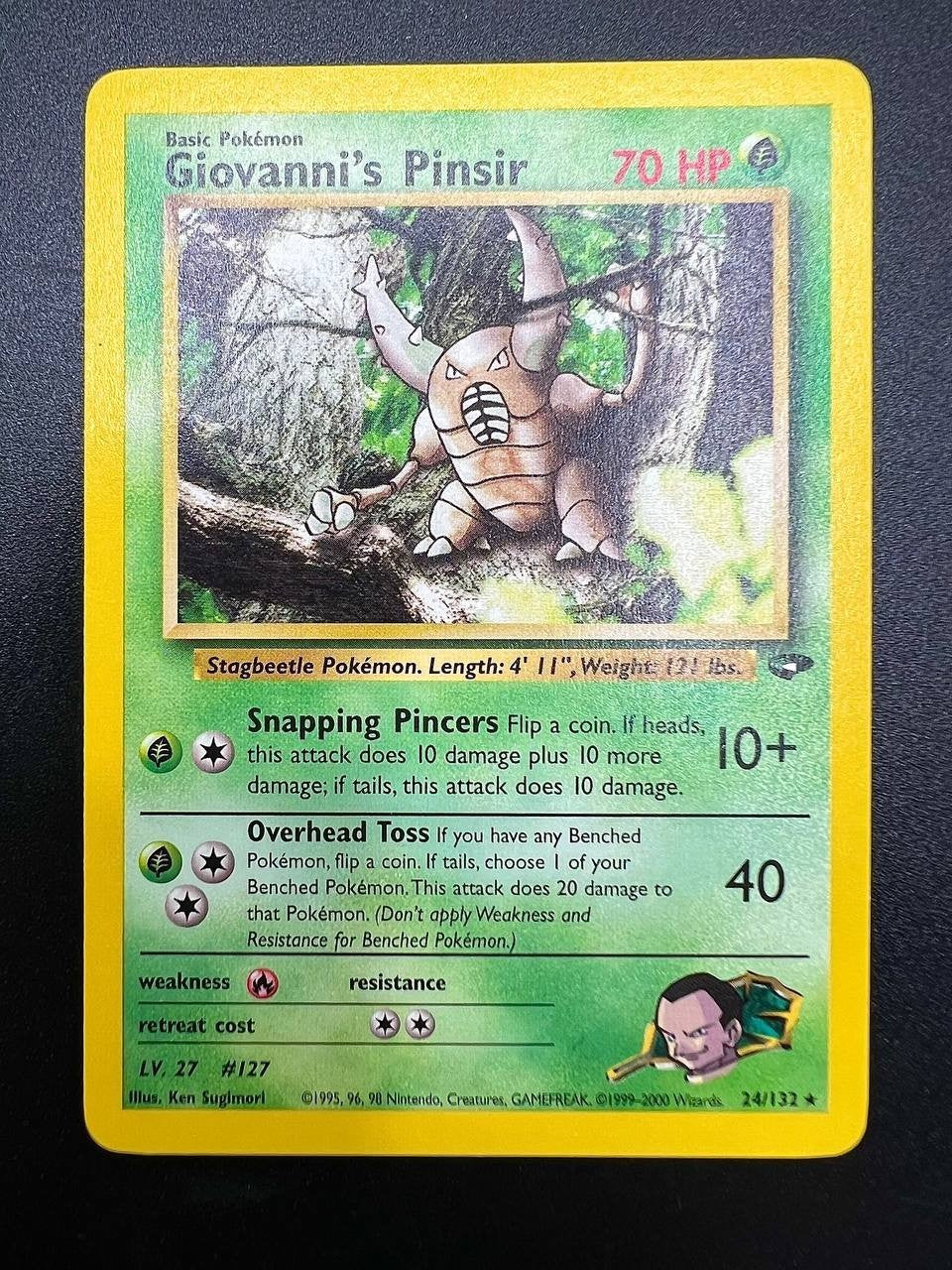 Carta Pokémon Giovanni's Pinsir 24/132 GC Gym Challenge Inglese Excellent