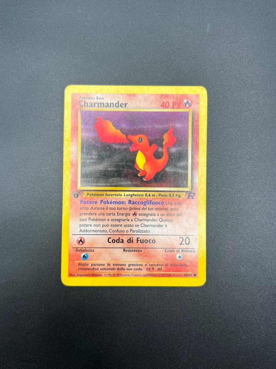 Carta pokemon Charmander 50/82 set Team Rocket Vintage Good 1a edizione Italiano