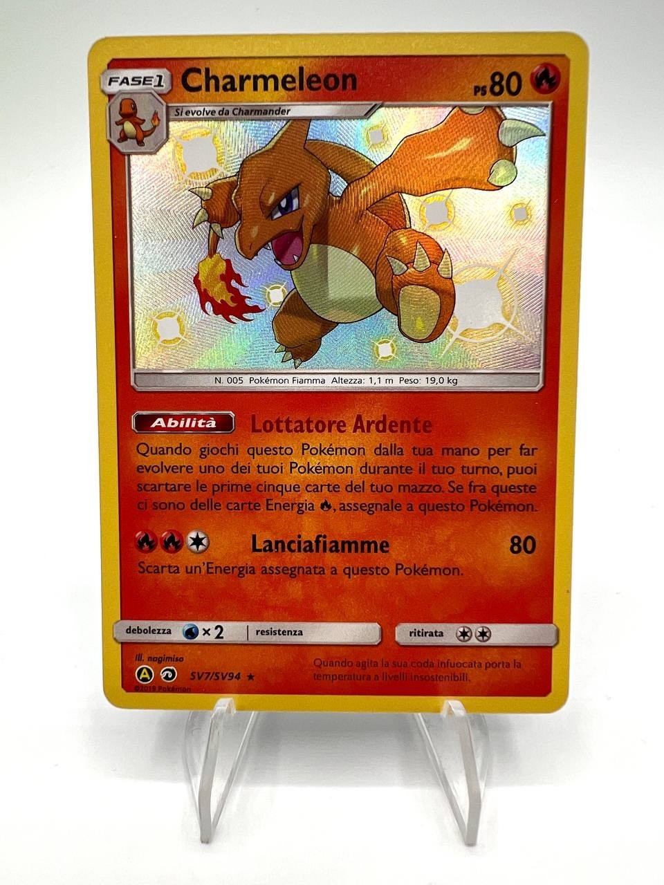 Carta Pokémon Charmeleon SV7/SV94 set Destino sfuggente Italiano Holo Near mint