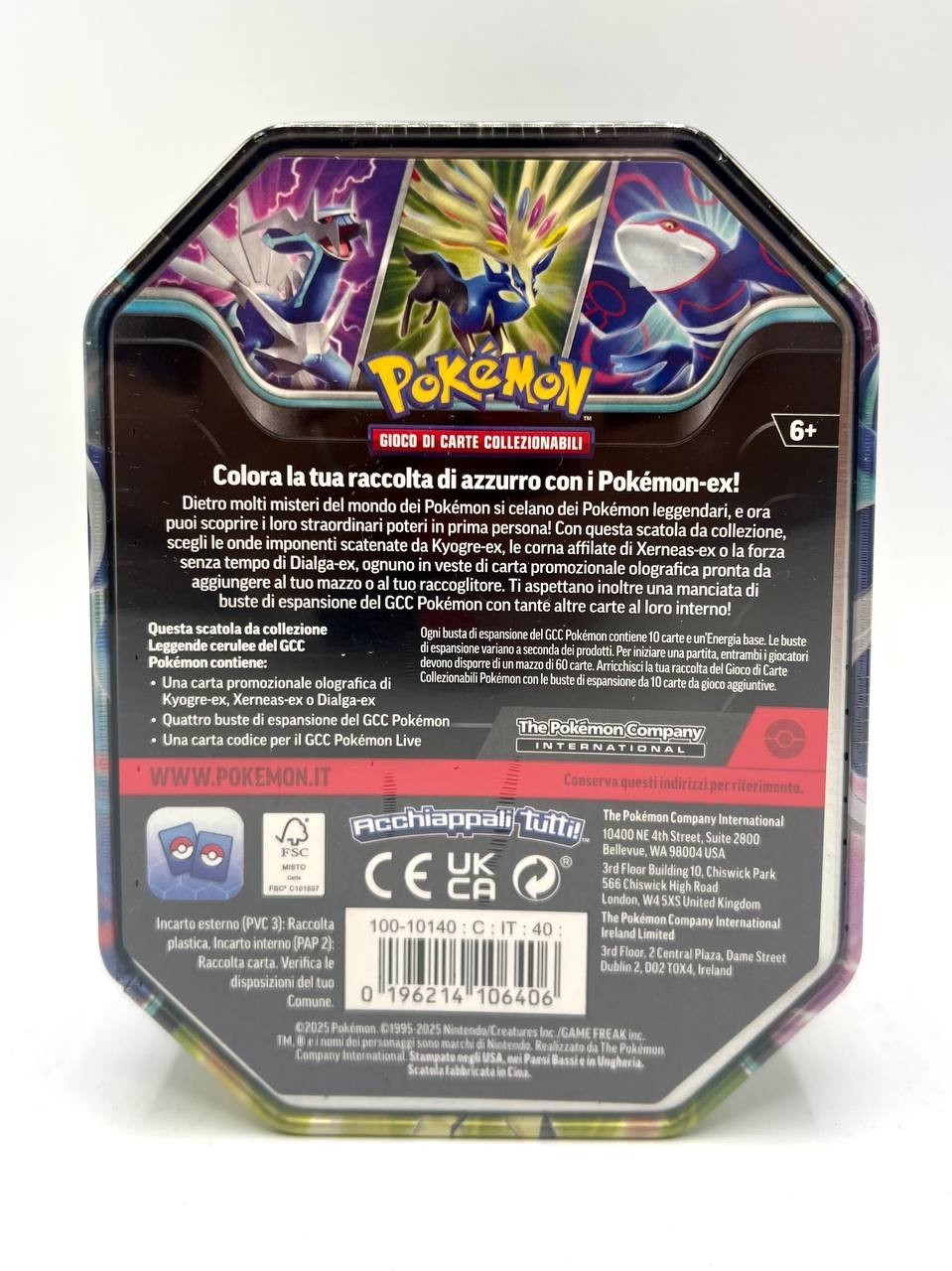 Pokemon Scatola da collezione Azure Legends Tins Dialga ex italiano siled