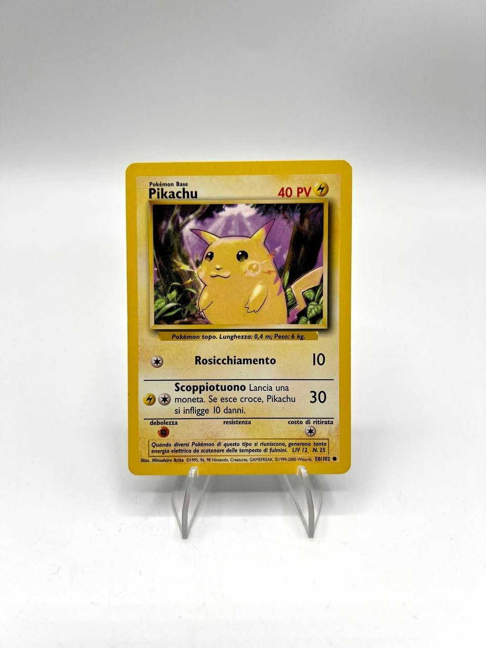 Carta Pokemon Pikachu Set Base BS 58/102 Italiano Excellent no Holo Vintage