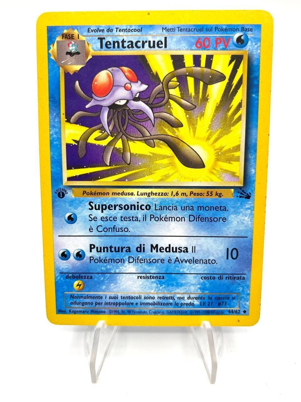 Carta Pokemon 1a edizione set Fossil FO Tentacruel 44/62 Italiano vintage Good