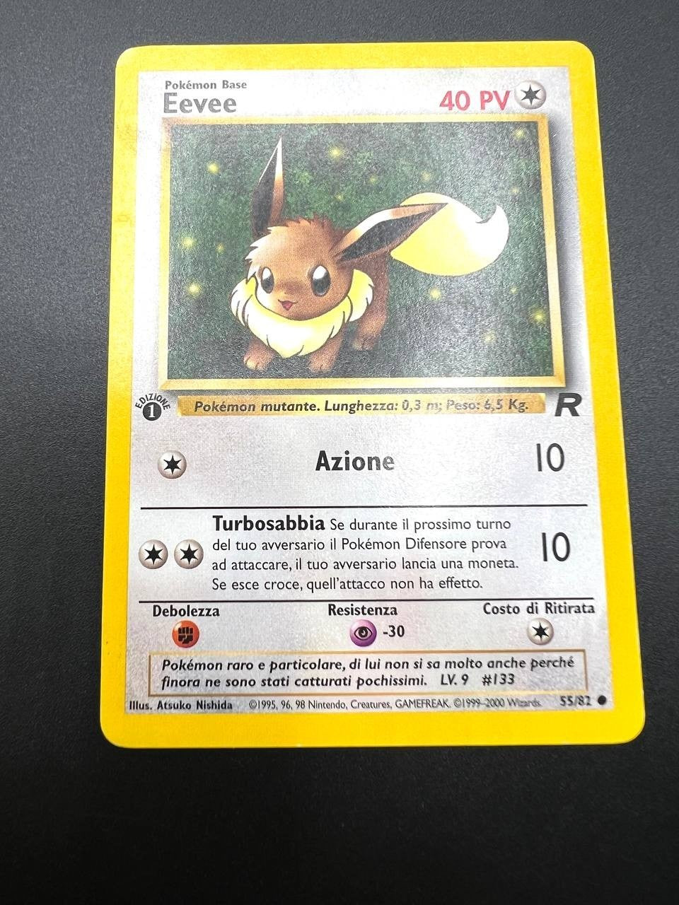 Carta Pokemon Set Team Rocket Eevee 55/82 Italiano Good Vintage 1a edizione