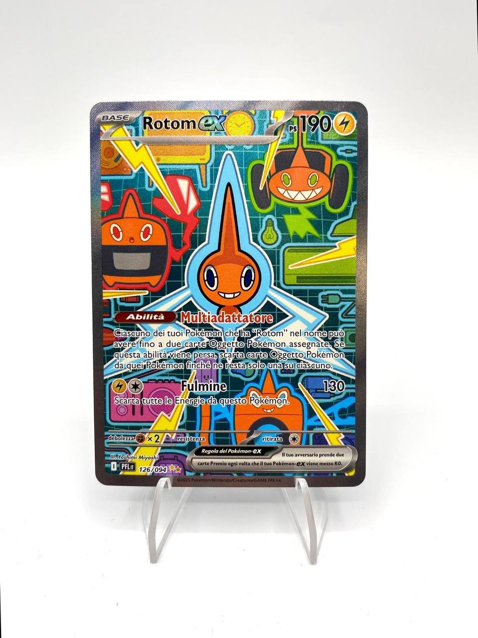 Carta pokemon Rotom EX 126/094 PFL Italiano set fiamme spettrali Near mint Holo