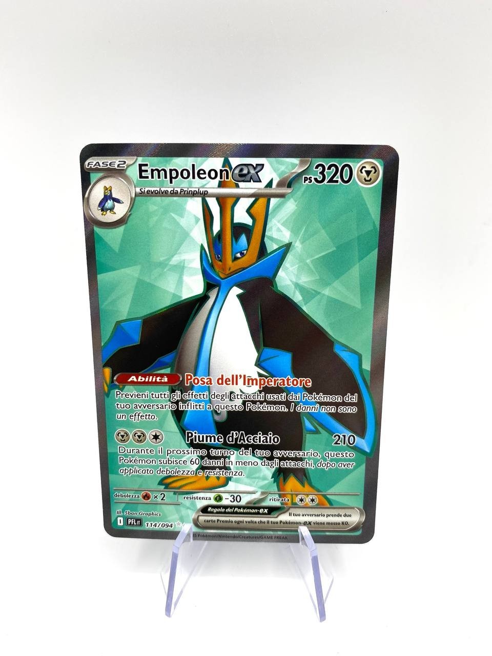 Carta Pokemon EMPOLEON EX set Fiamme Spettrali PFL 114/094 Italiano Near Mint