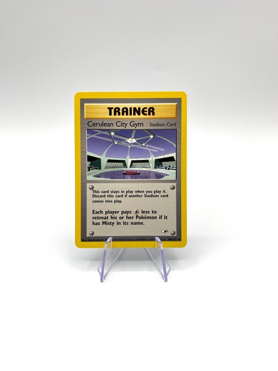 Carta pokemon Cerulean City Gym 108/132 No Holo set Gym Heroes EXC Inglese