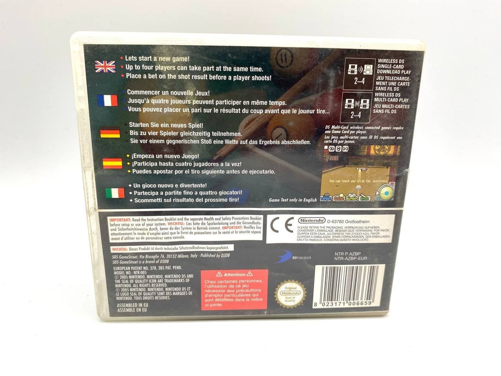 BILLIARD ACTION 505 gamestreet ITALIANO NINTENDO DS 3DS SPORT ARCADE BILIARDO