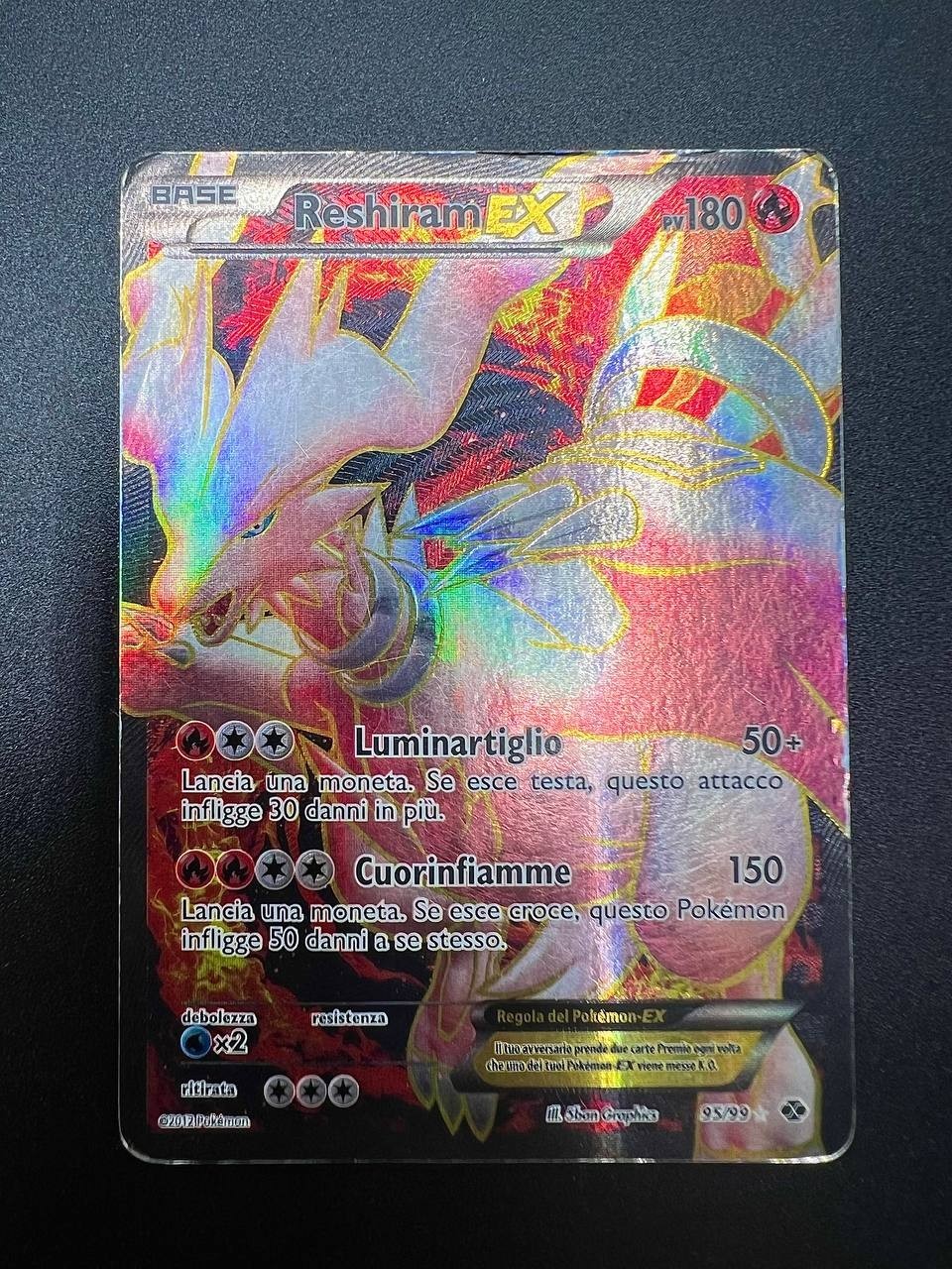 Pokemon Reshiram EX Full Art NXD 95/99 Destini futuri Italiano ITA Carta PO