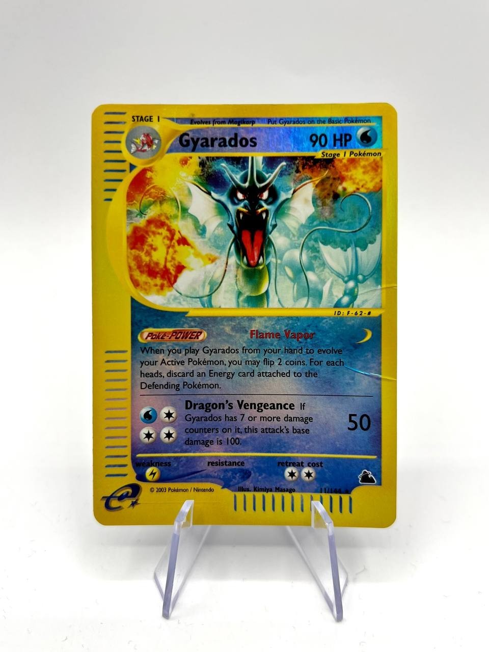 Pokémon Gyarados SK11/144 Reverse Holo English Skyridge WOTC 2003 poor