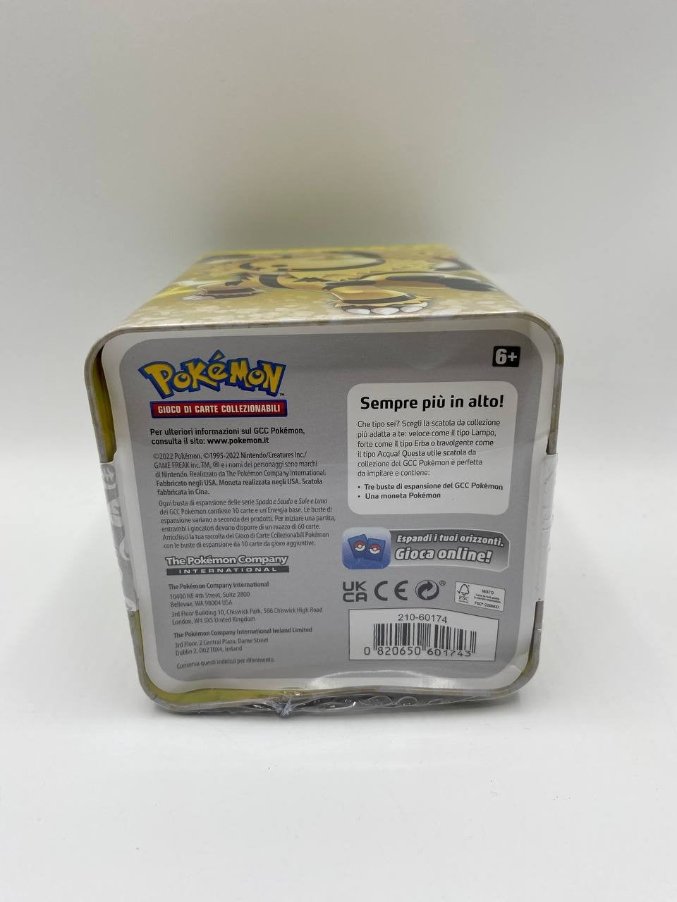 Stacking Tin Pokémon Inverno 2022 Lampo Electivire Italiano Lightning Sealed