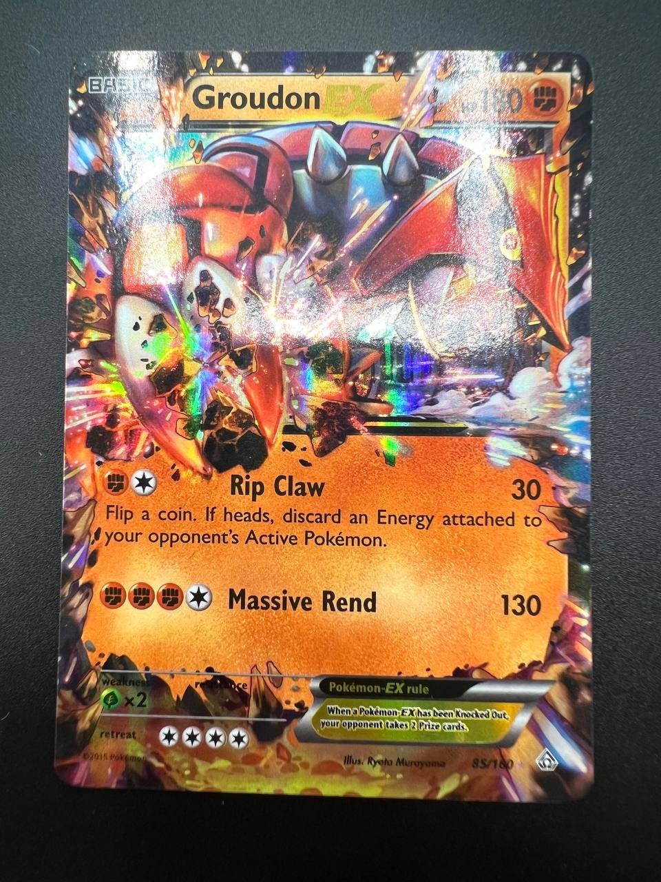 Carta pokemon Groudon EX 85/160 Holo EX Rare Primal Clash Inglese Excellent