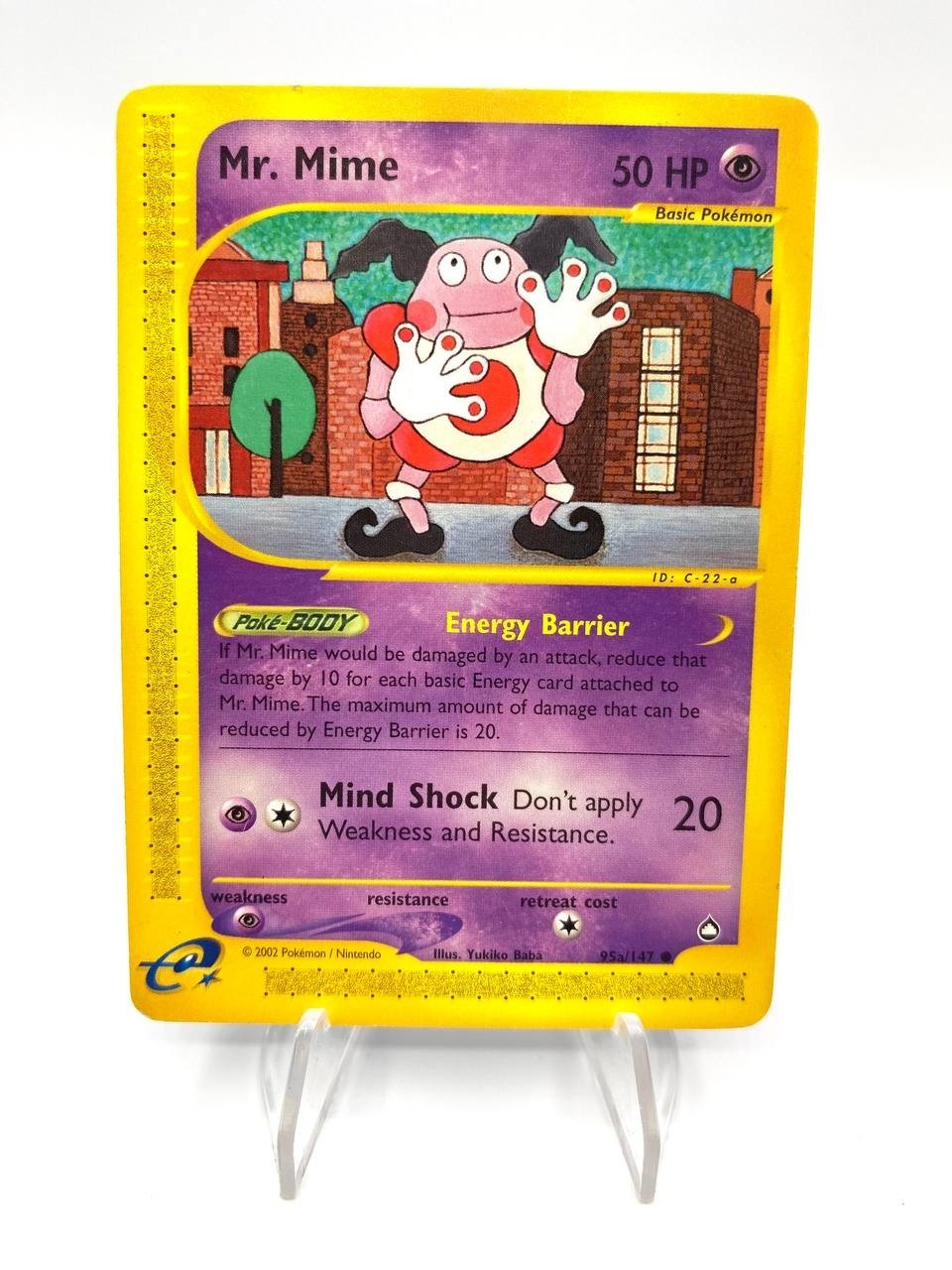 Carta Pokemon Mr. Mime 95a/147 2002 set Aquapolis Near Mint No Holo Inglese