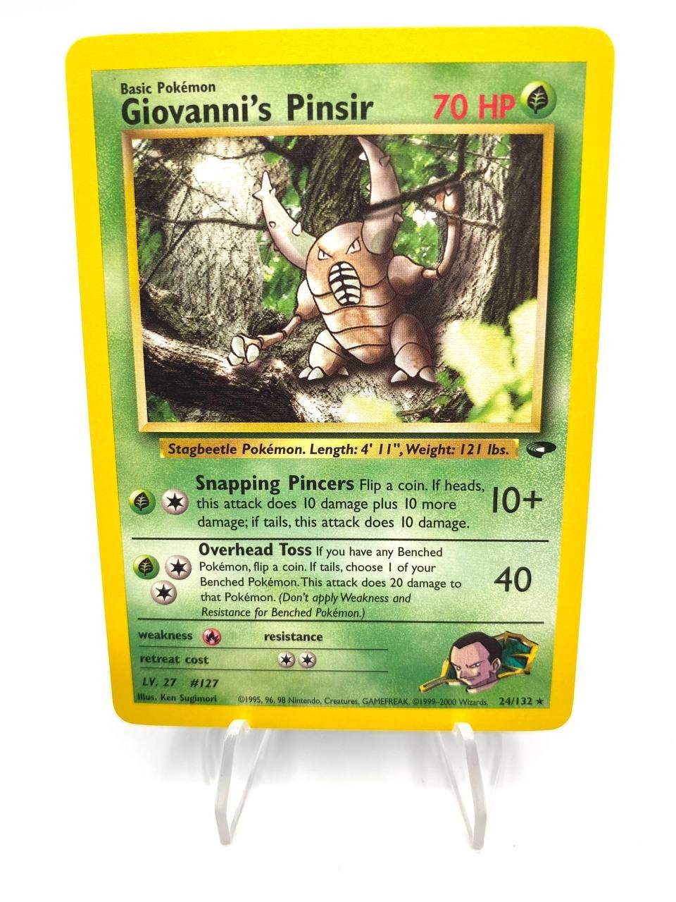 Carta Pokémon Giovanni's Pinsir set Gym Challenge 24/132 Inglese ENG Excellent