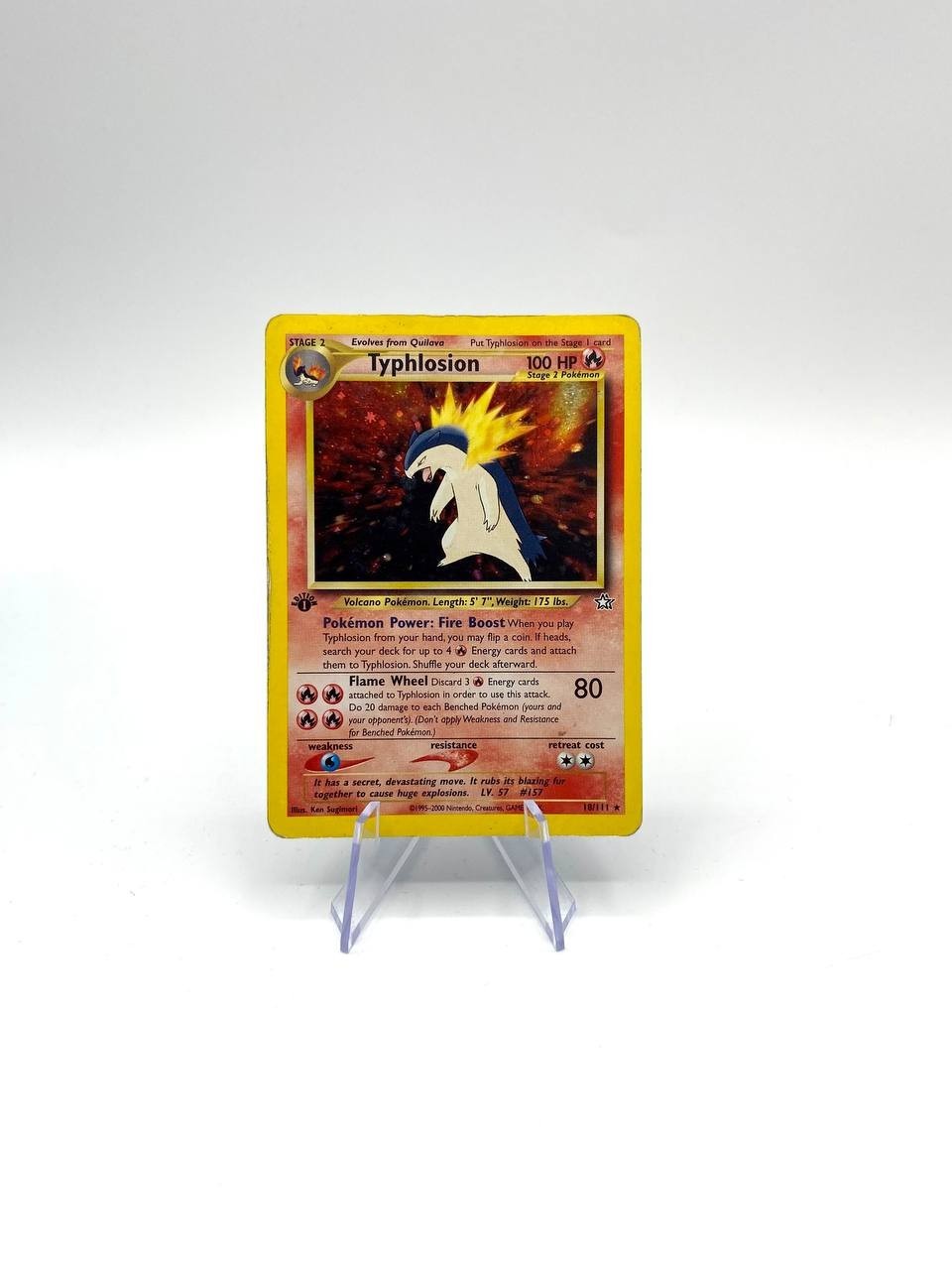 Carta pokemon TYPHLOSION HOLO Inglese NEO GENESIS 18/111 Poor 1a edizione