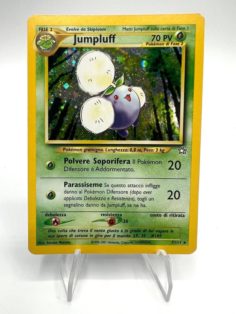 Carta Pokemon Jumpluff 7/111 Set Neo Genesis Holo Italiano Excllent Vintage