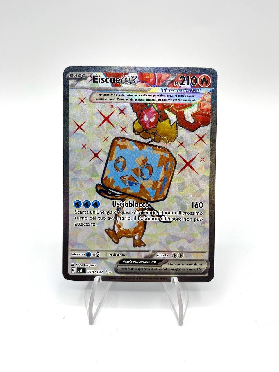 Carta pokemon EISCUE ex 210/197 OBF set Ossidiana Infuocata Italiano Near mint