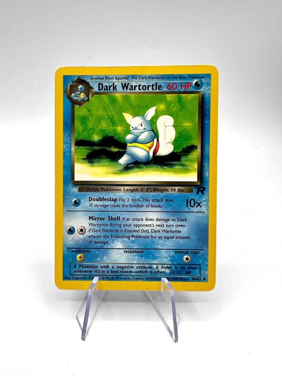 Dark Wartortle 46/82 - Pokemon Team Rocket Unlimited Card inglese poor