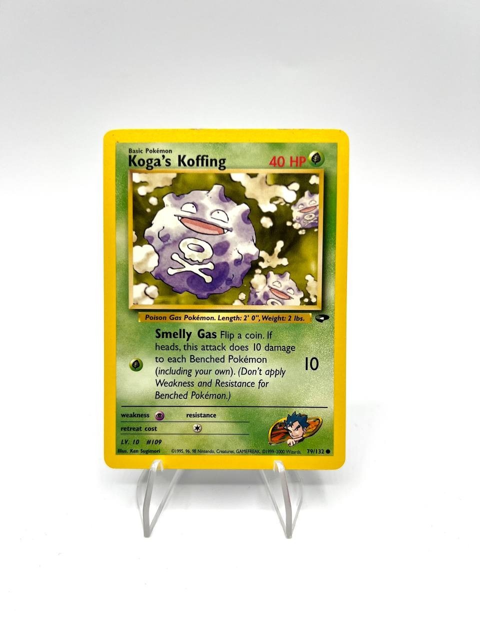 Carta pokemon Koga's Koffing 79/132 set Gym Heroes Vintage Inglese excellent