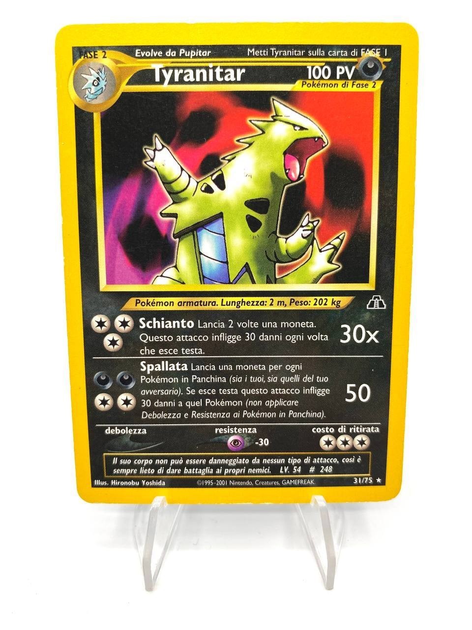 Carta Pokemon Tyranitar set Neo discovery 31/75 No holo Poor Vintage Italiano