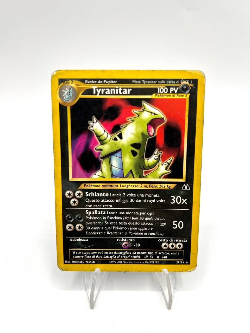 Carta Pokemon Tyranitar set Neo discovery 31/75 No holo Poor Vintage Italiano
