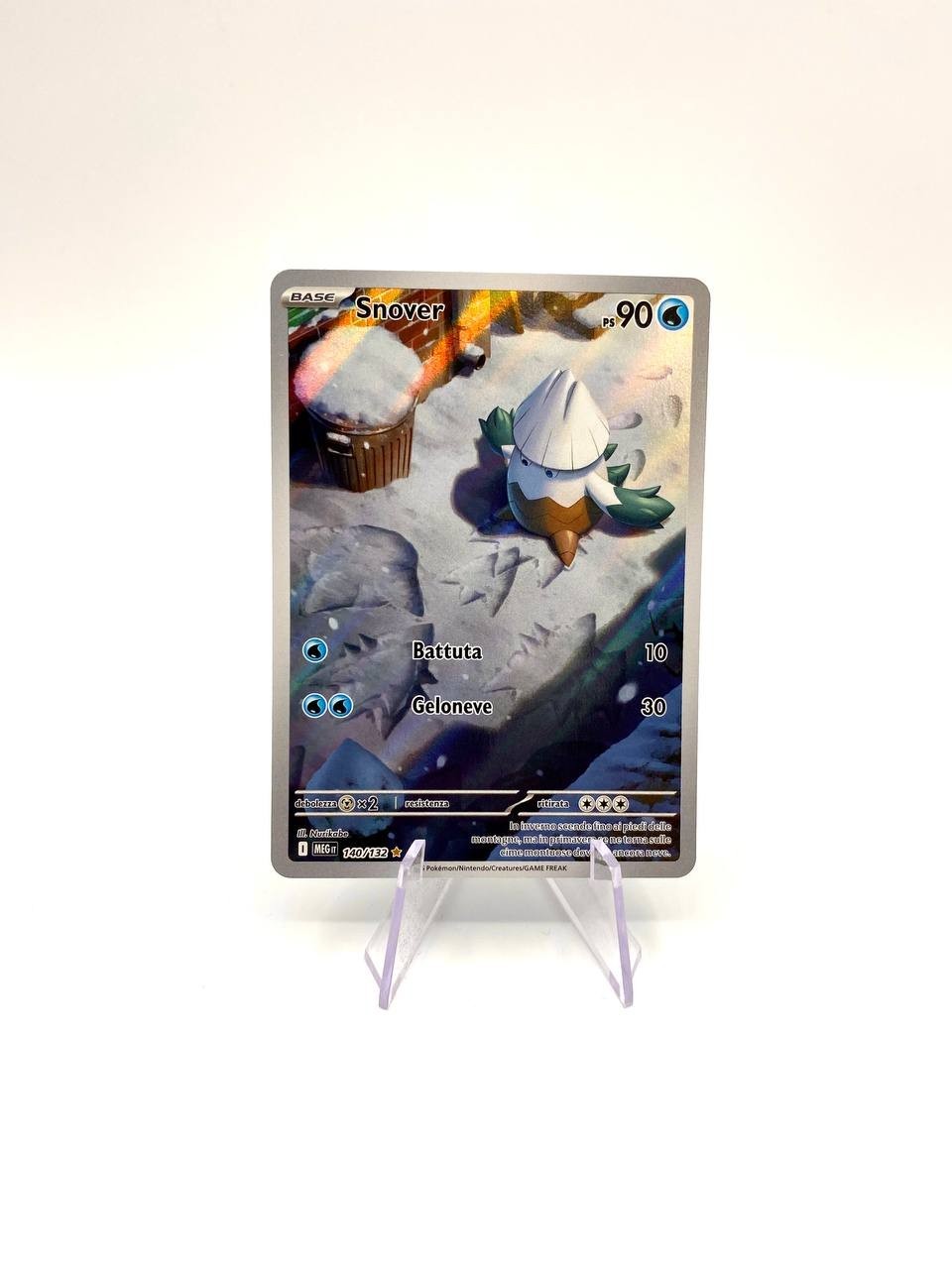 Carta Pokemon Snover 140/132 MEG set Mega evoluzioni Near mint Italiano Holo