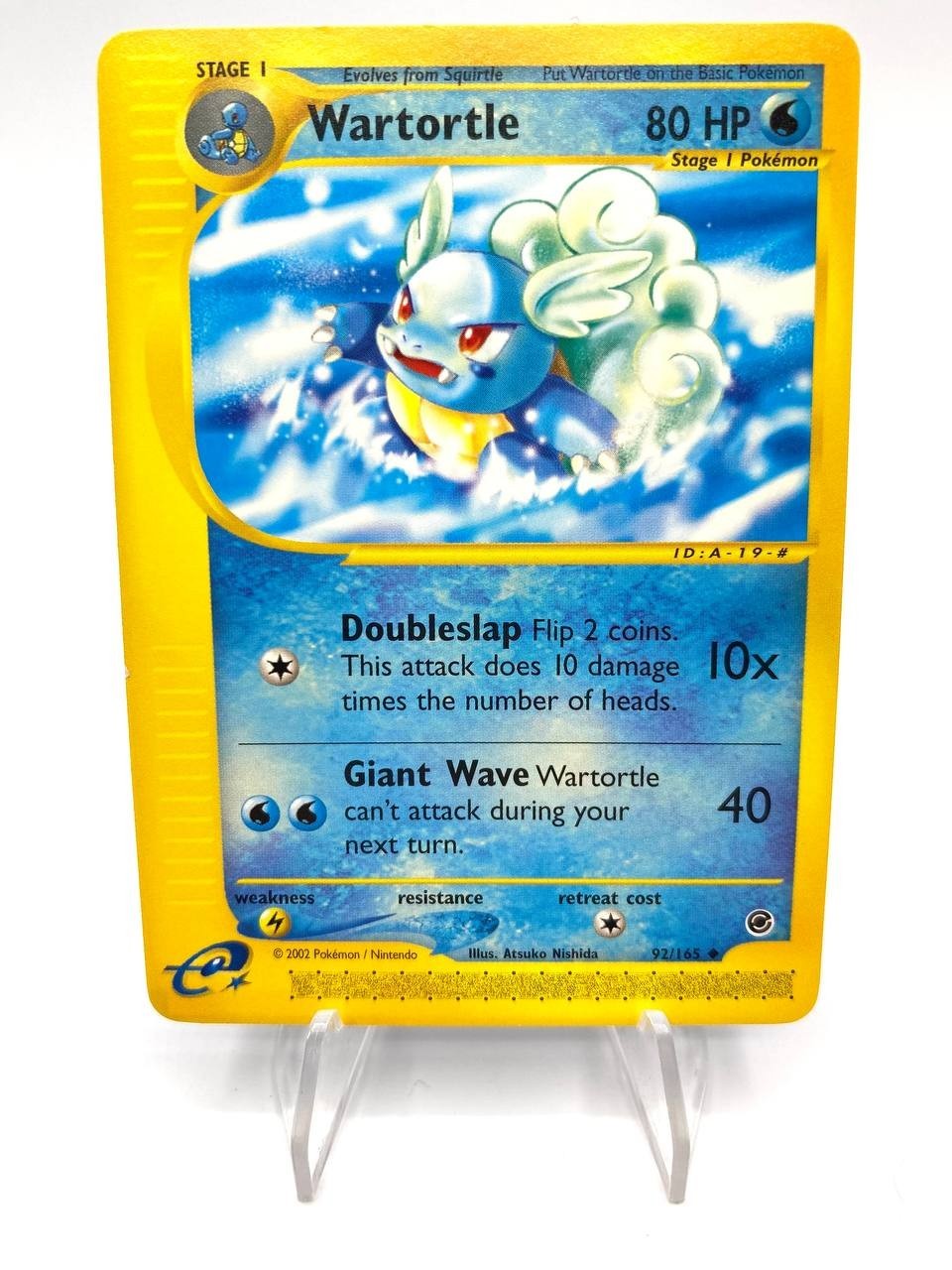Carta Pokémon Wartortle Expedition Base Set 92/165 Inglese Near Mint no Holo