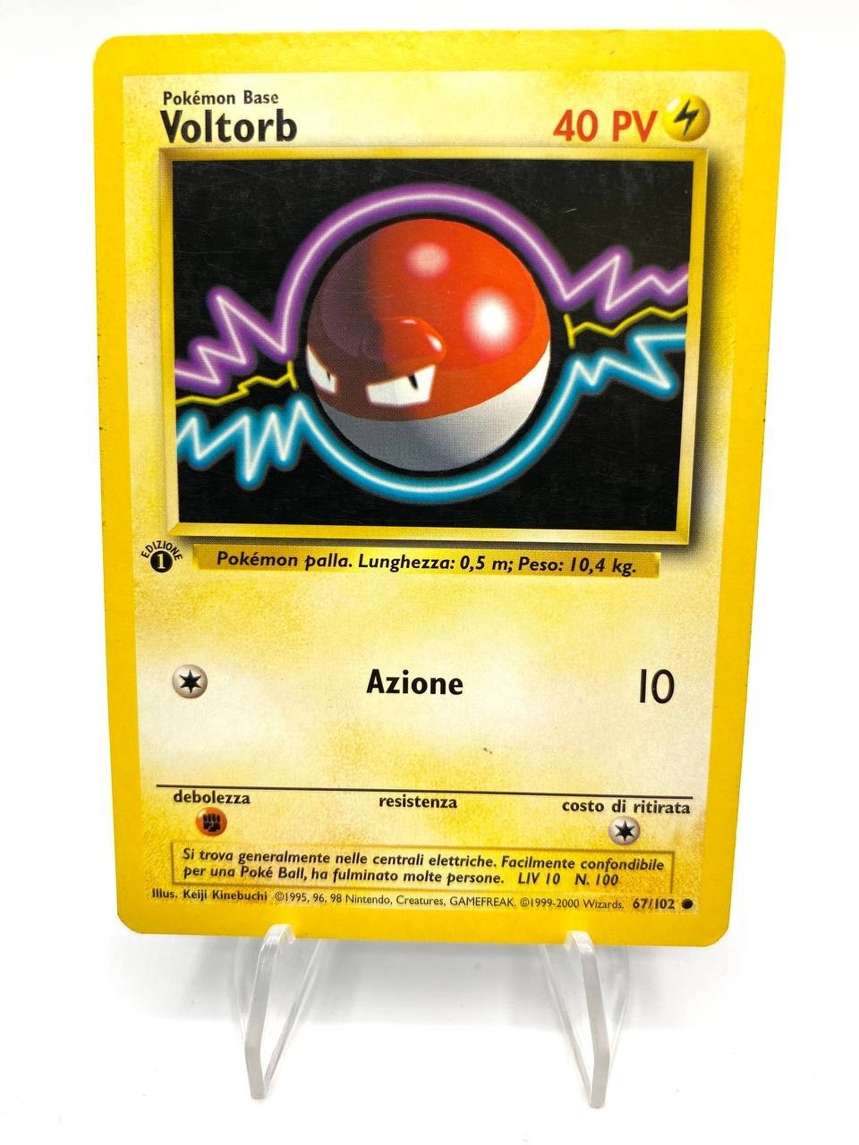 Carta Pokemon Voltorb 67/102 Set Base BS 1a Edizione Italiano Vintage Excellent