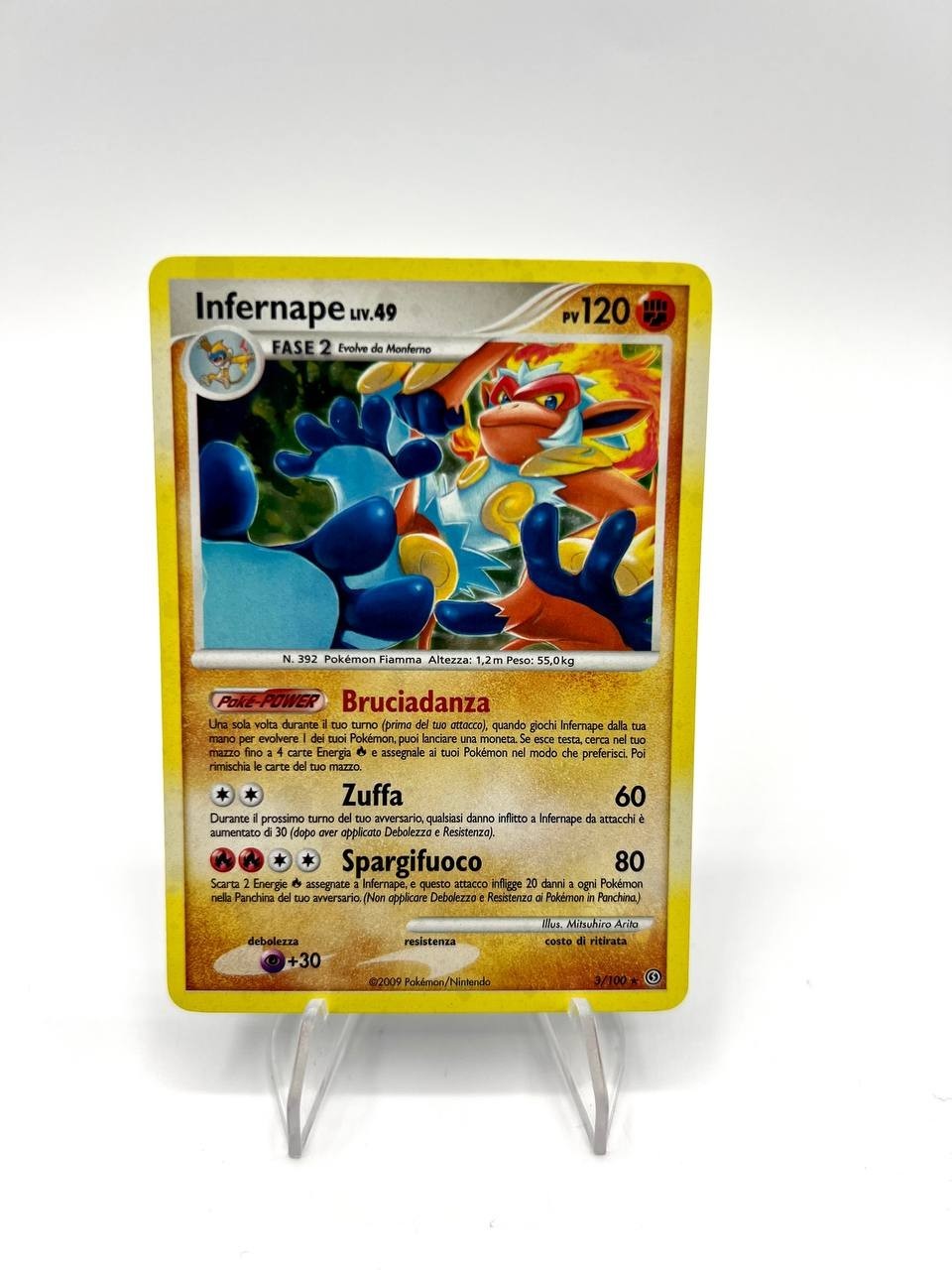 Carta pokemon Infernape liv 49 Holo 3/100 set Fronte di tempesta Excellent
