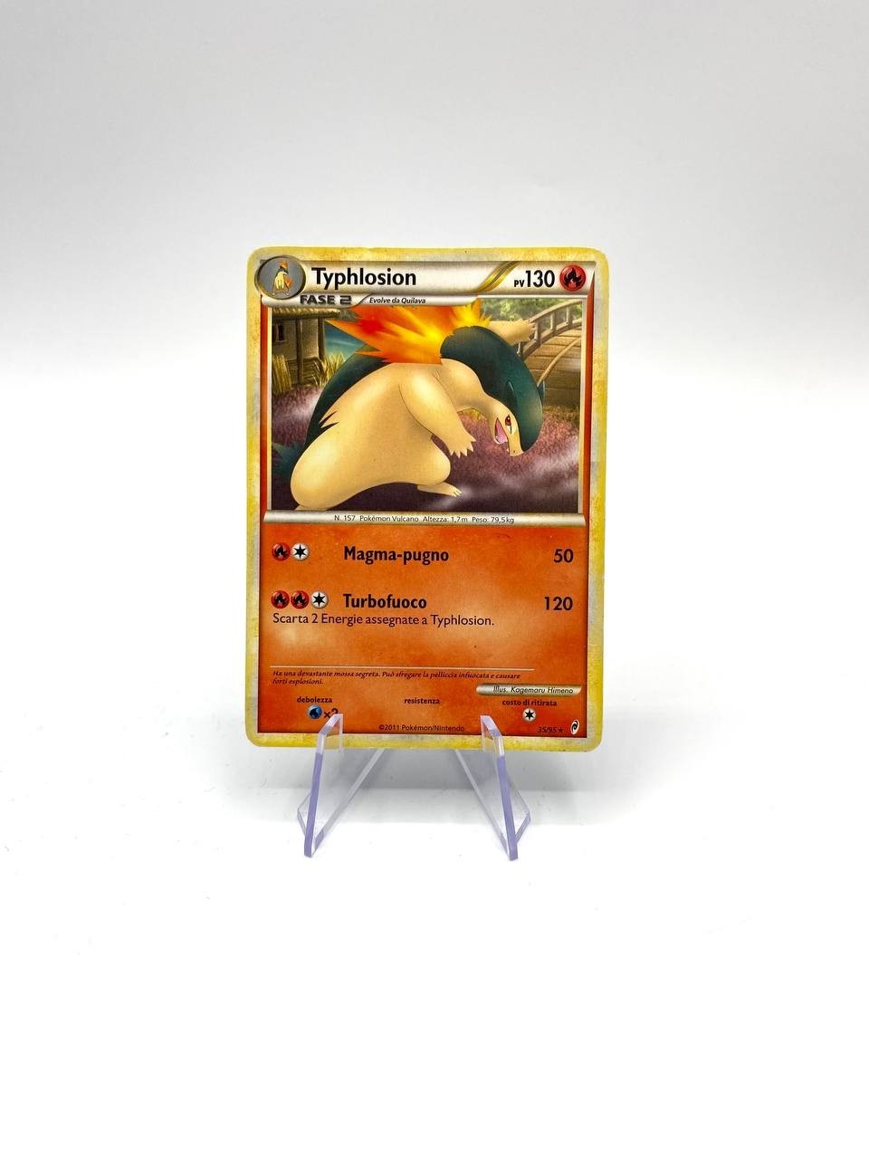 Carta Pokemon 35/95 Typhlosion set Richiamo delle Leggende No holo Poor Vintage