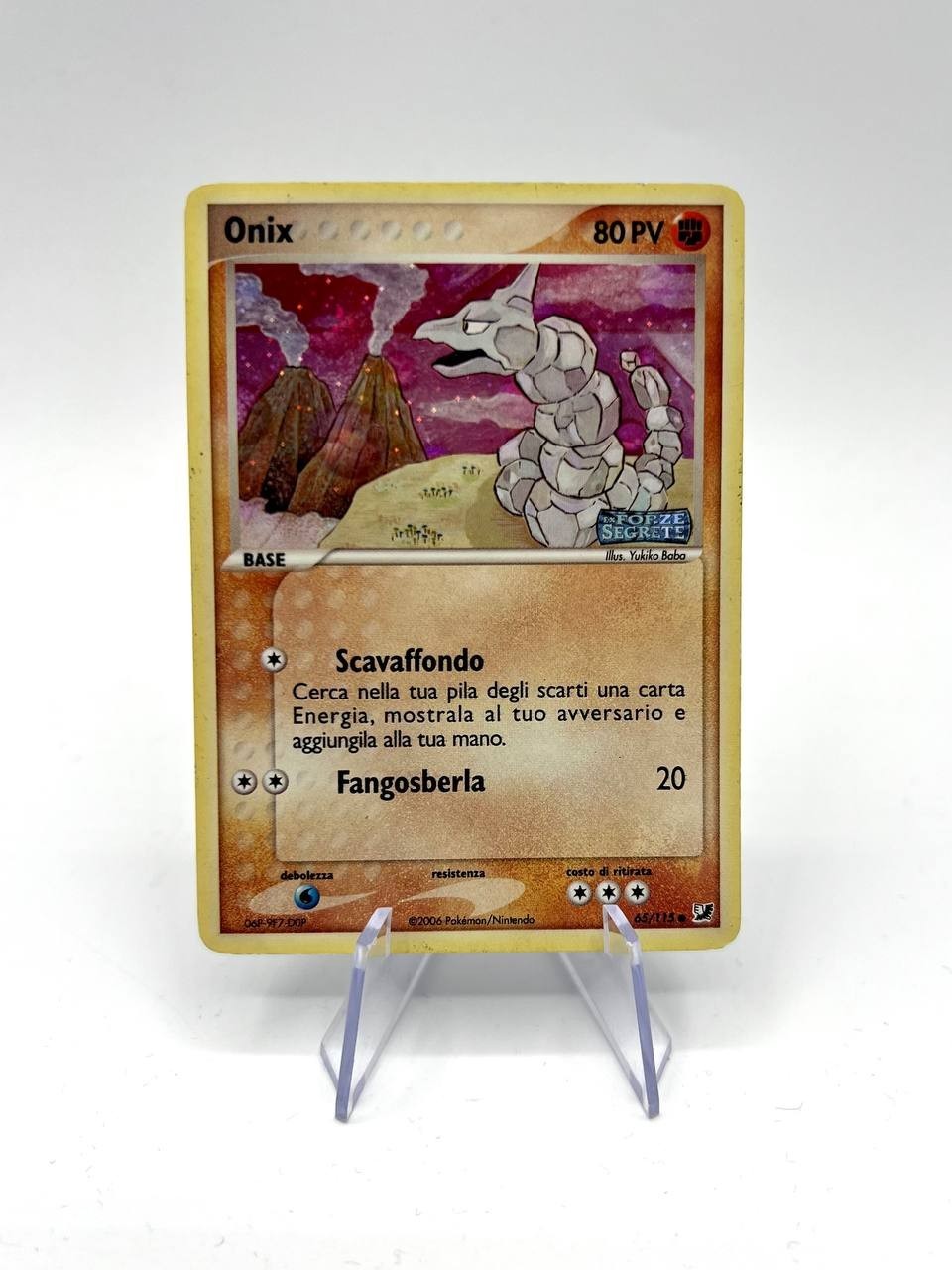 Pokémon Onix 65/115 Stamped Ex Forze Segrete Holo italiano light played