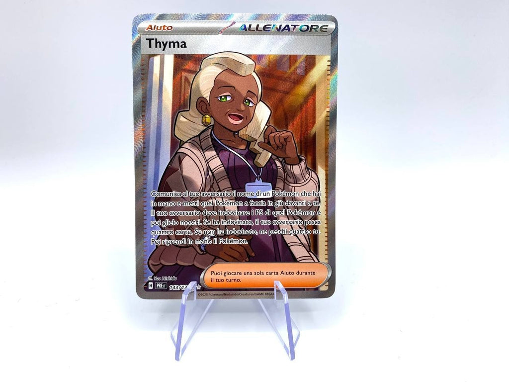 Carta Pokemon Allenatore Thyma 143/131 ITA Near Mint set Evoluzioni Prismatiche