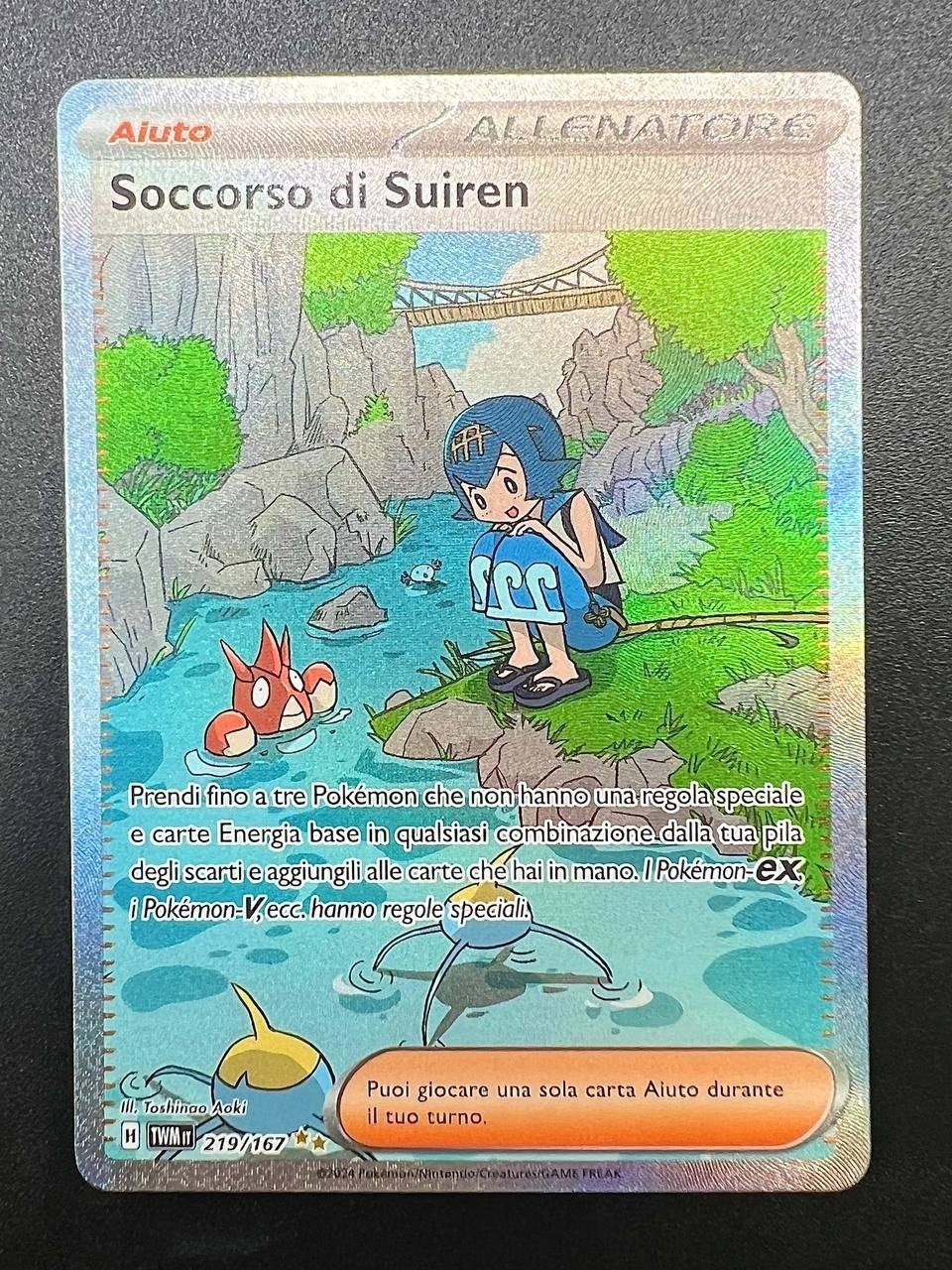 Pokemon Soccorso di Suiren TWM 219/167 Italiano Crepuscolo Mascherato Near Mint