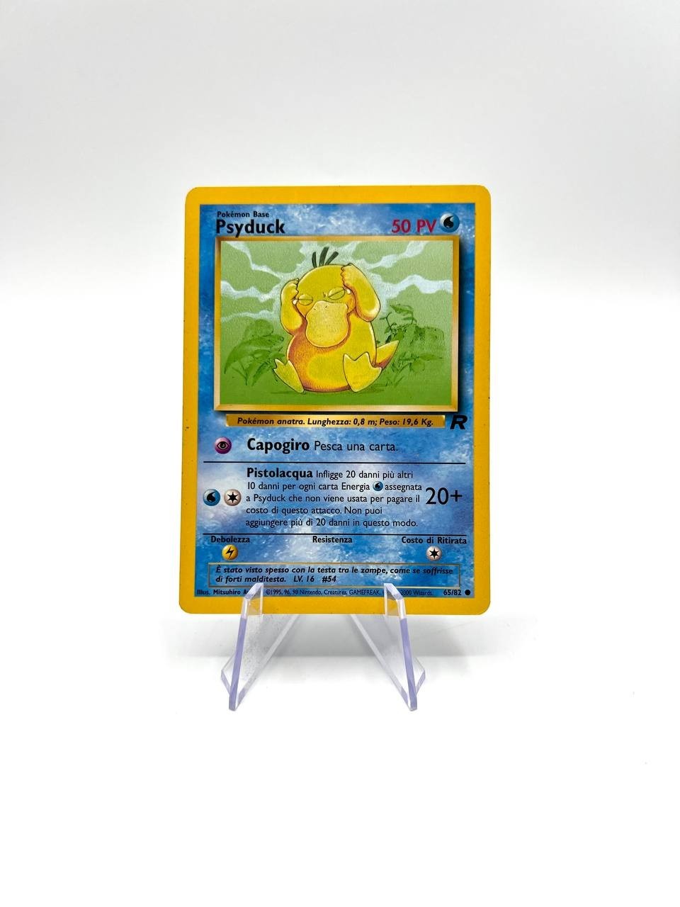 Carta pokemon Psyduck set Team Rocket 65/82 Vintage Played Italiano no holo