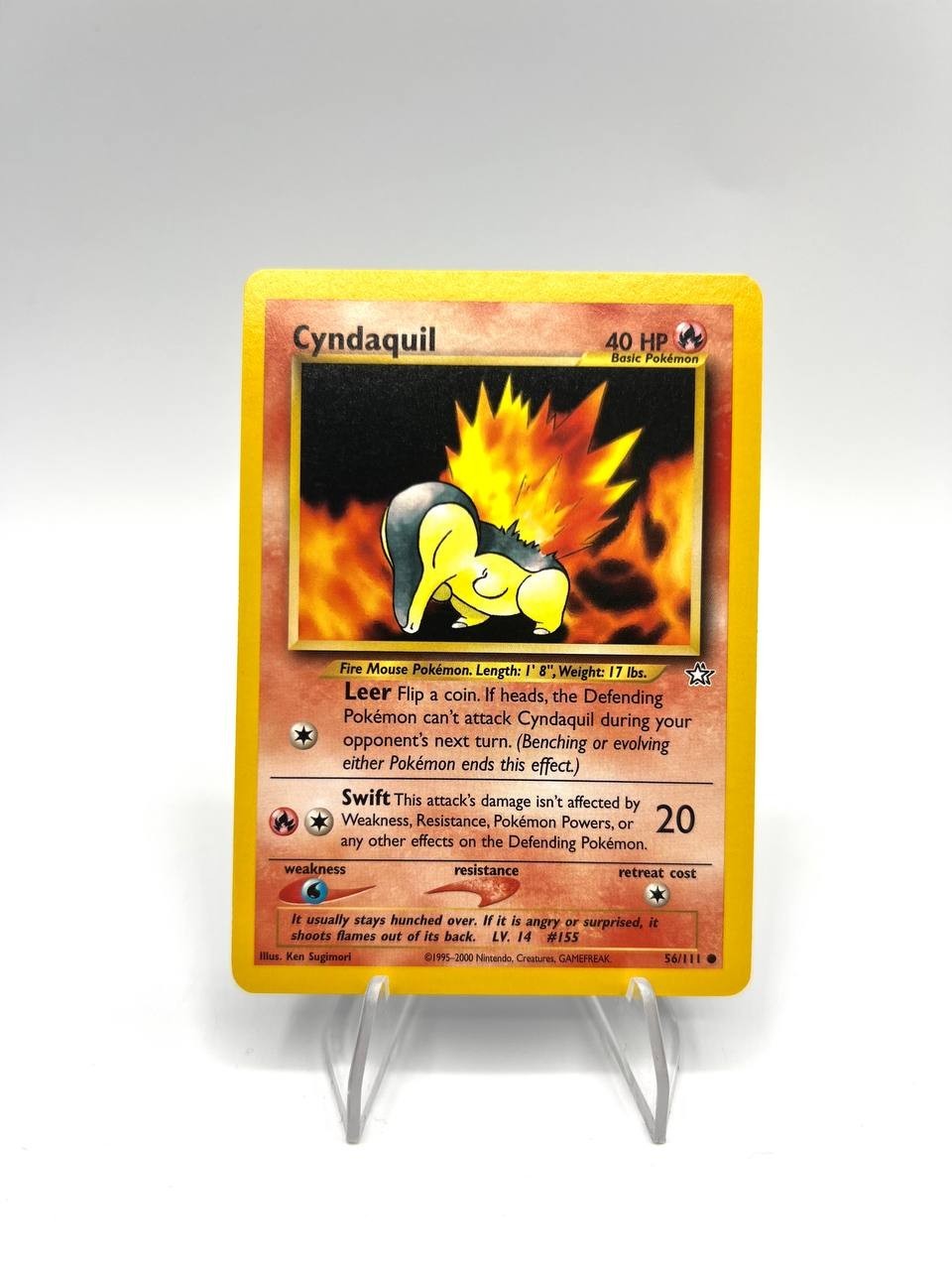 Carta Pokemon Cyndaquil set Neo Genesis 56/111 Excellent Inglese Vintage