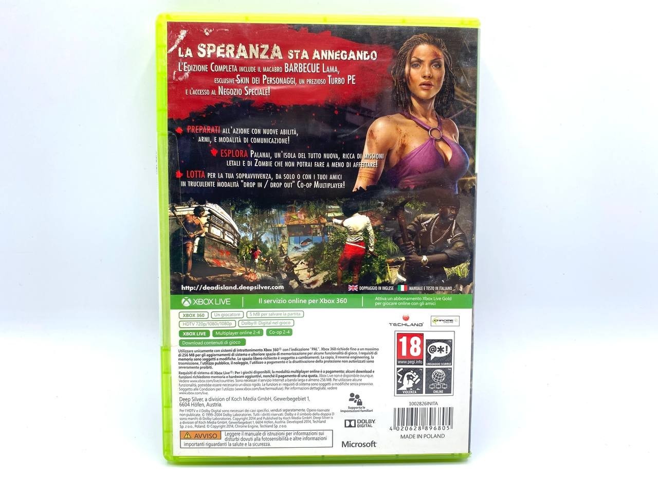 Dead Island: Riptide Classics Microsoft Xbox 360 Completo Funzionante Italiano