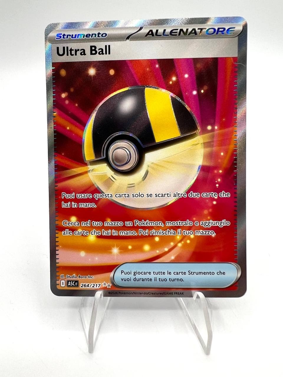 carta Pokemon Ultra Ball 264/217 set Ascesa Eroica ASC Italiano Near Mint Holo