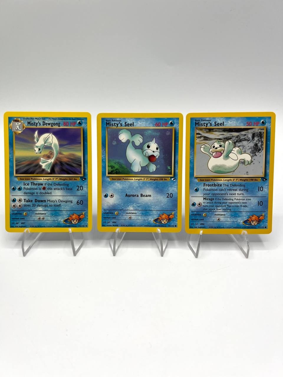 Carte Pokemon Misty's Dewgong 54/132 Misty's Seel set Gym Challenge Vintage EXC