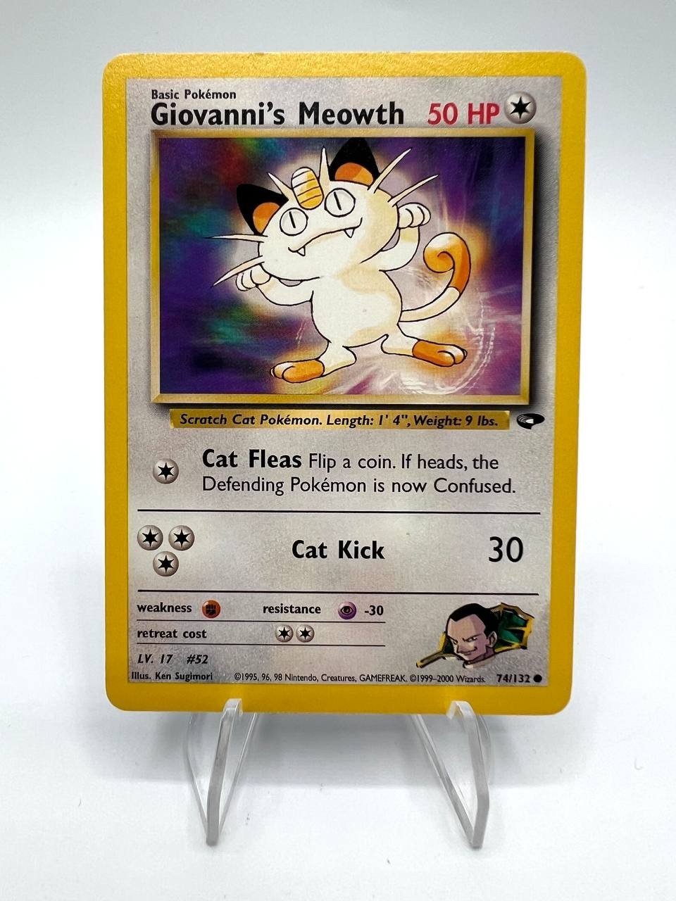 Carta pokemon Giovanni's Meowth Gym Challenge 74/132 Vintage Excellent Inglese