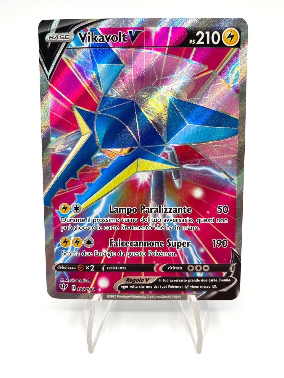 Carta pokemon Vikavolt V Full Art D 180/189 set Fiamme oscure Full art NM ITA