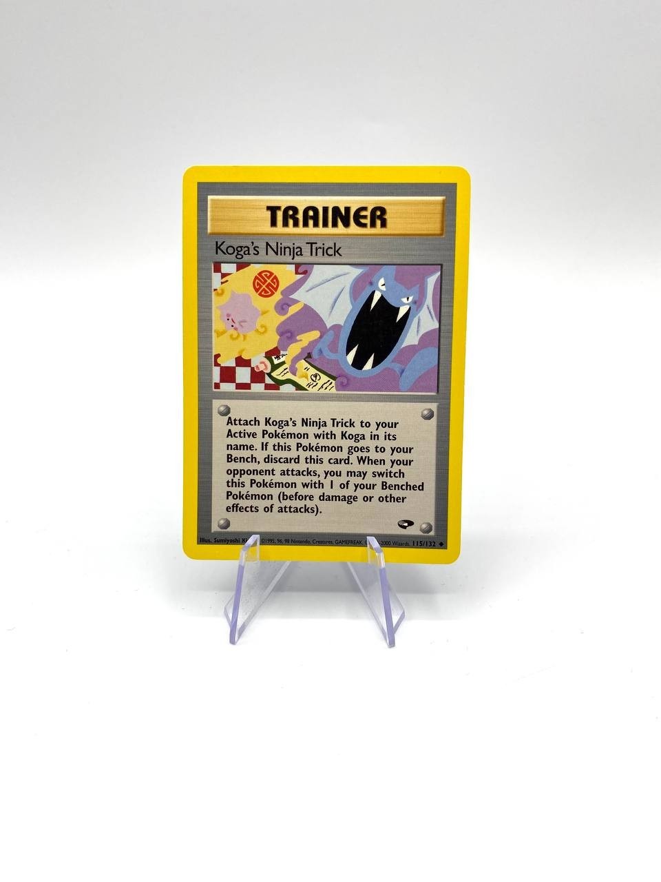 Carta pokemon Koga's Ninja Trick 115/132 set Gym Challenge Inglese Good Vintage