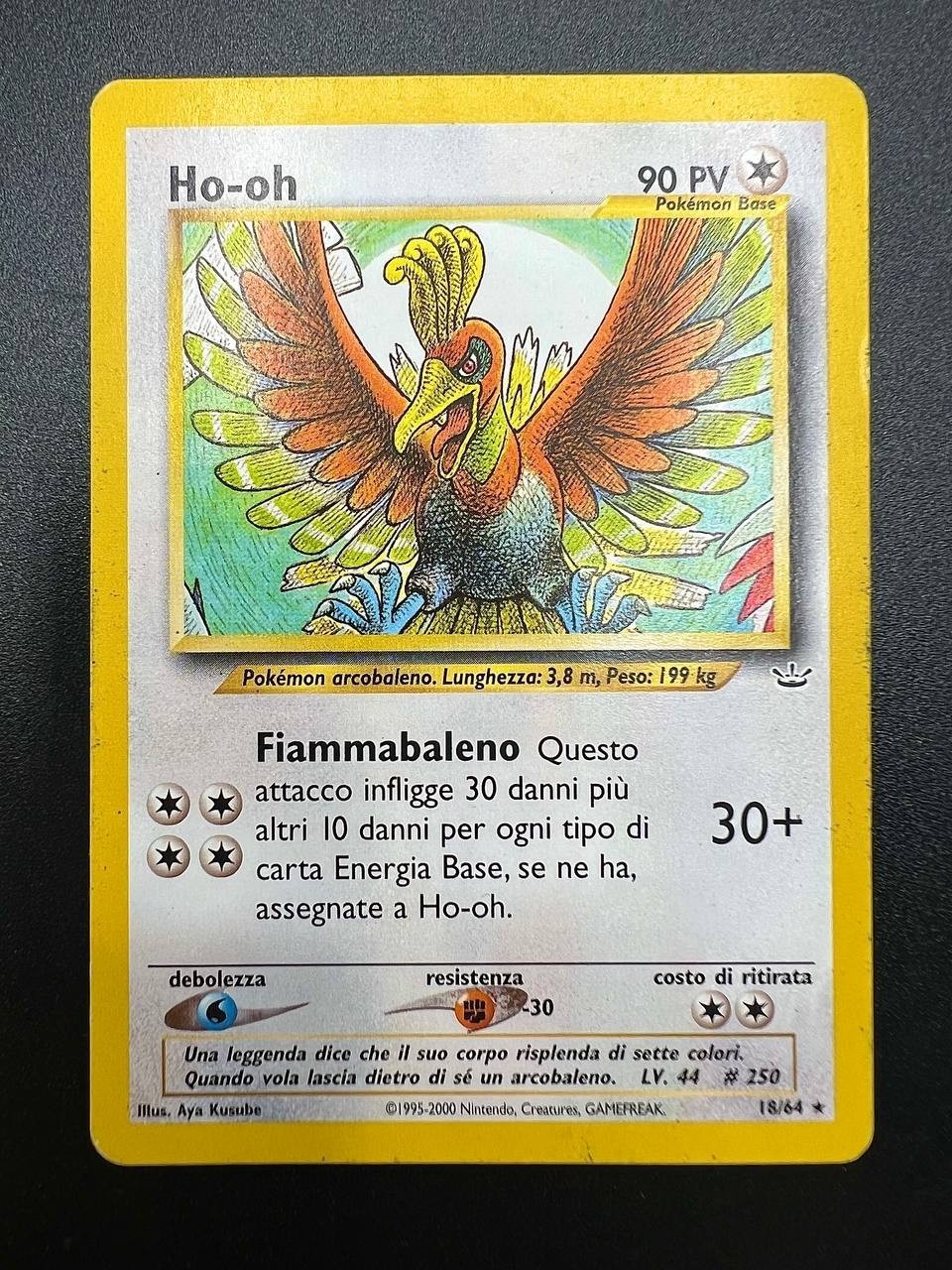 carta Pokémonì Ho-Oh NR 18 Neo Revelations italiano good unlimited no holo